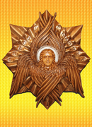 Резная икона «Херувим»35Х35СМ