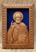 Резная икона "Святой Николай" 54Х39СМ